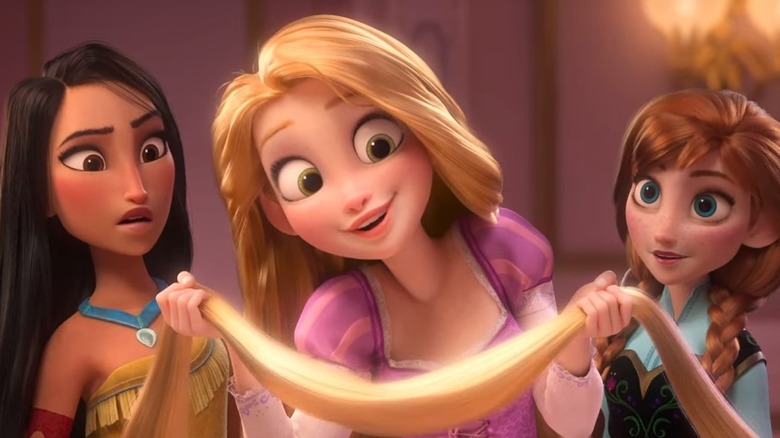 Rapunzel, Pocahontas, and Anna in Ralph Breaks the Internet