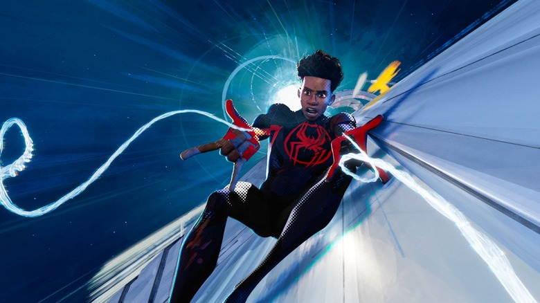 Miles Morales shooting spider webs