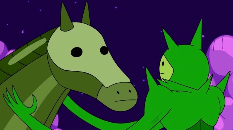 Green Knight and horse