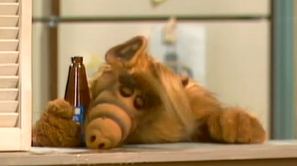 ALF drinks beer