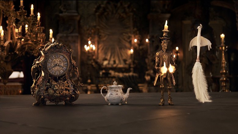 Cogsworth, Mrs. Potts, Lumiere Beauty and the Beast