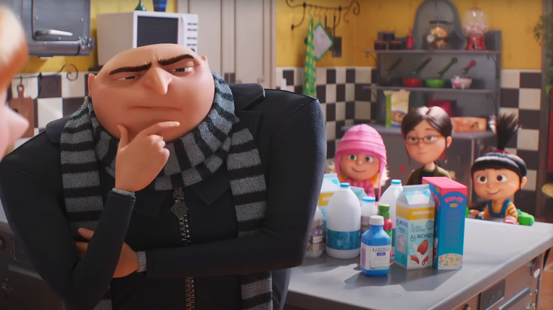 Gru with kids and milk