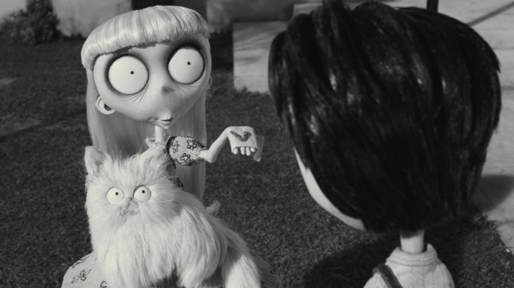 Weird Girl, Mr. Whiskers, and Victor Frankenstein in Frankenweenie