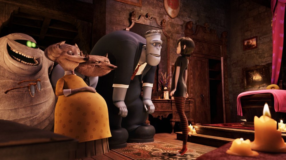 Mavis and guests in a scene from Hotel Transylvania