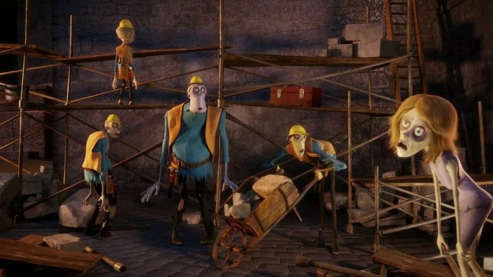 Zombie workers from Hotel Transylvania