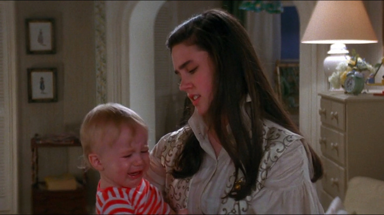 Sarah with baby brother Toby in Labyrinth