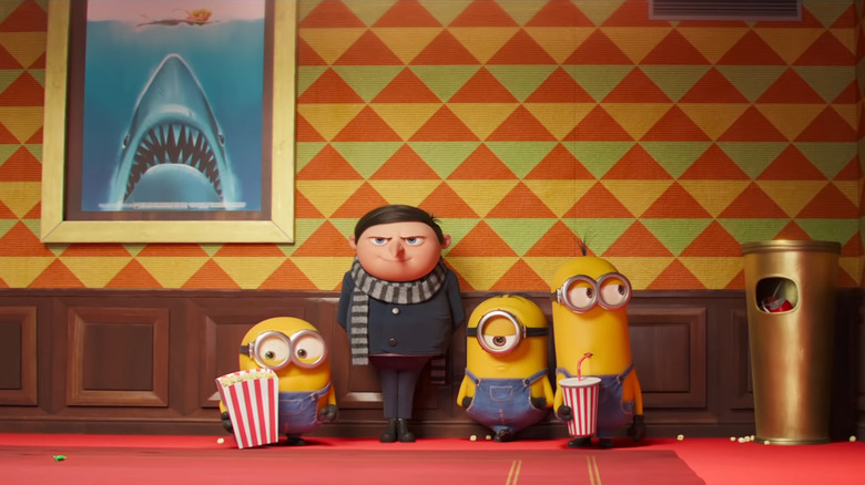 Gru and Minions, Jaws poster