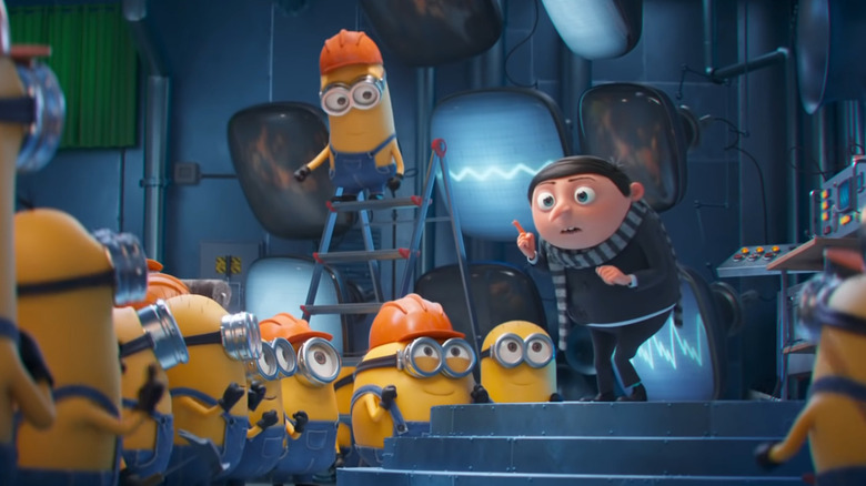 Gru speaking to his Minions