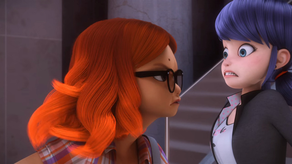 Alya scrutinizing Marinette