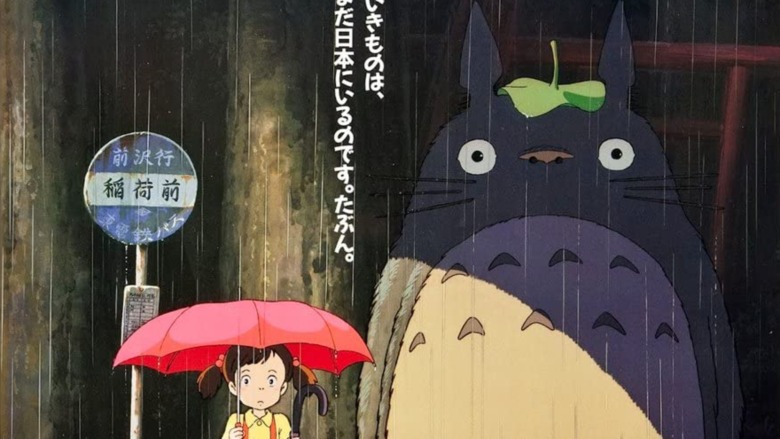 Pigtailed girl and Totoro