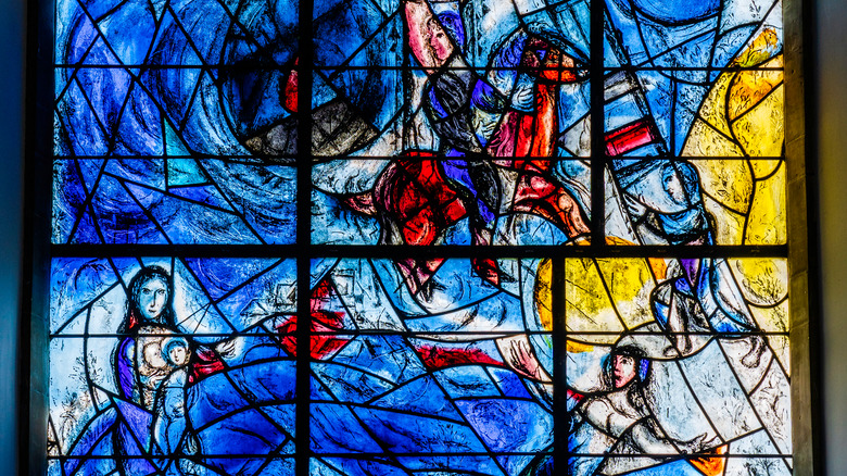 Stained glass window by Marc Chagall