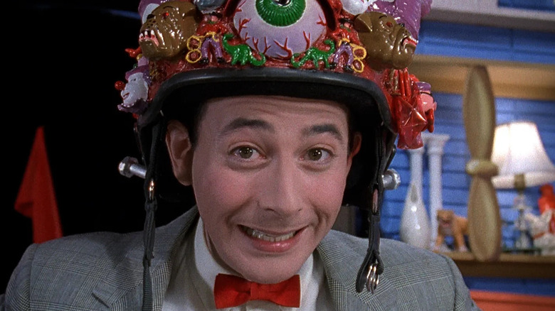 Pee-Wee in his bicycle helmet