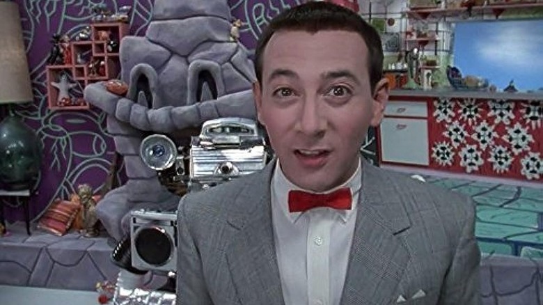 Pee-Wee talks to the camera