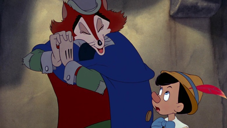 Honest John trying to persuade Pinocchio