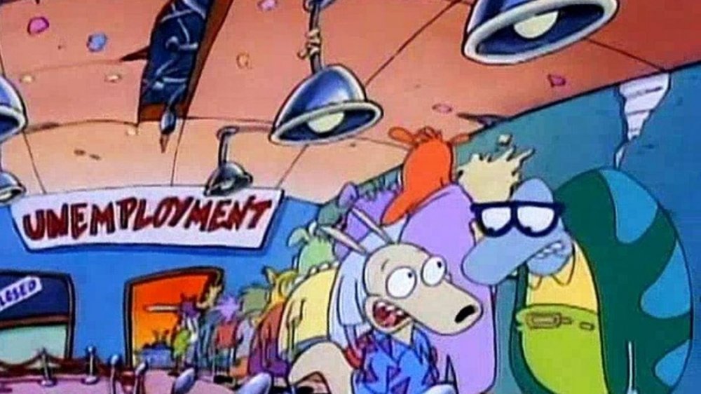 Rocko in the unemployment line in Rocko's Modern Life