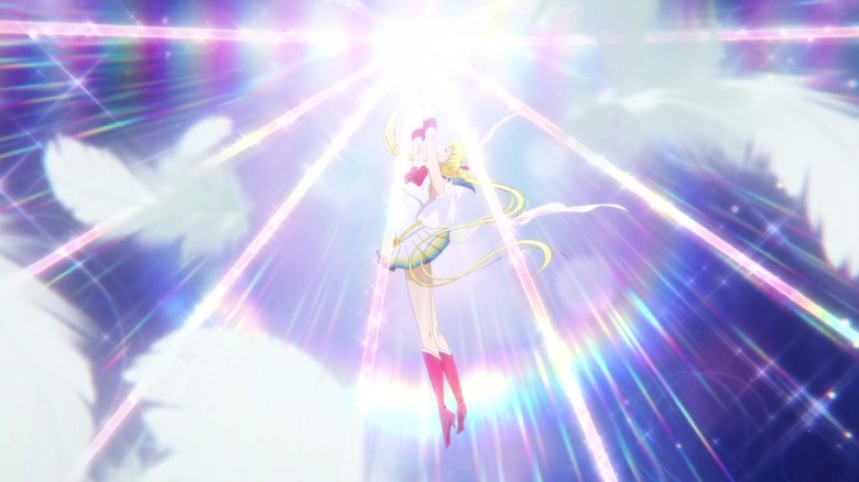 Sailor Moon summoning bright light