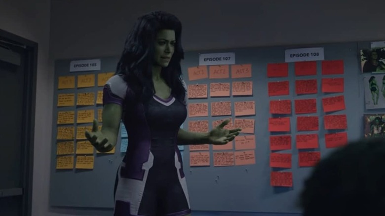 She-Hulk arguing with writers