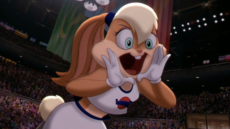 Lola Bunny shouting at Monstars