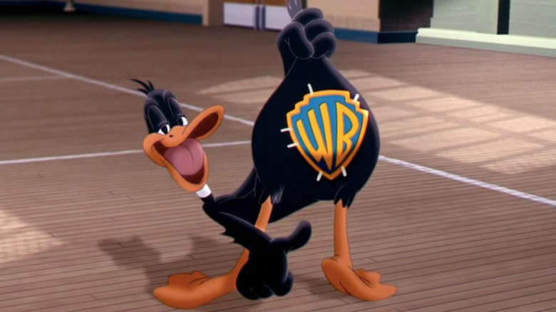 Daffy Duck explaining Warner Bros. logo on his butt