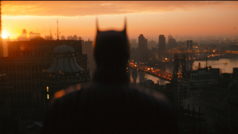 The Batman looks out at Gotham