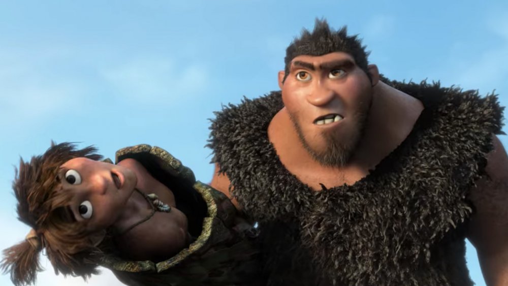 Nicolas Cage and Ryan Reynolds in The Croods