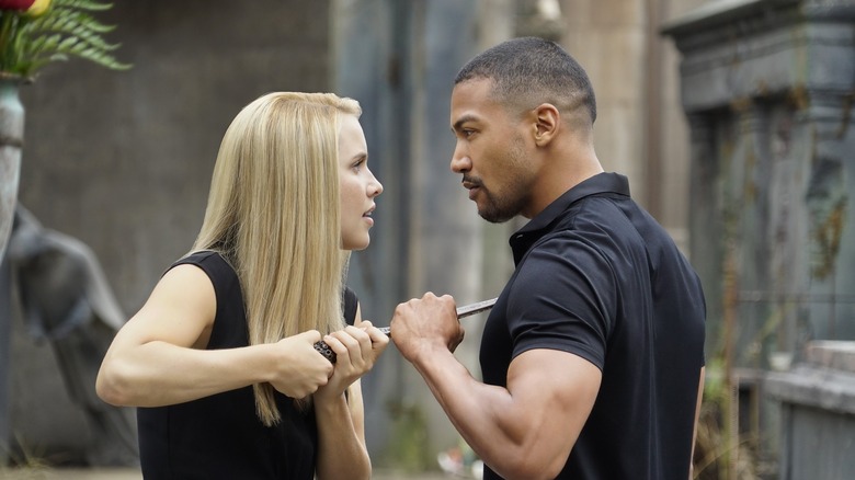 Rebekah threatens Marcel with stake