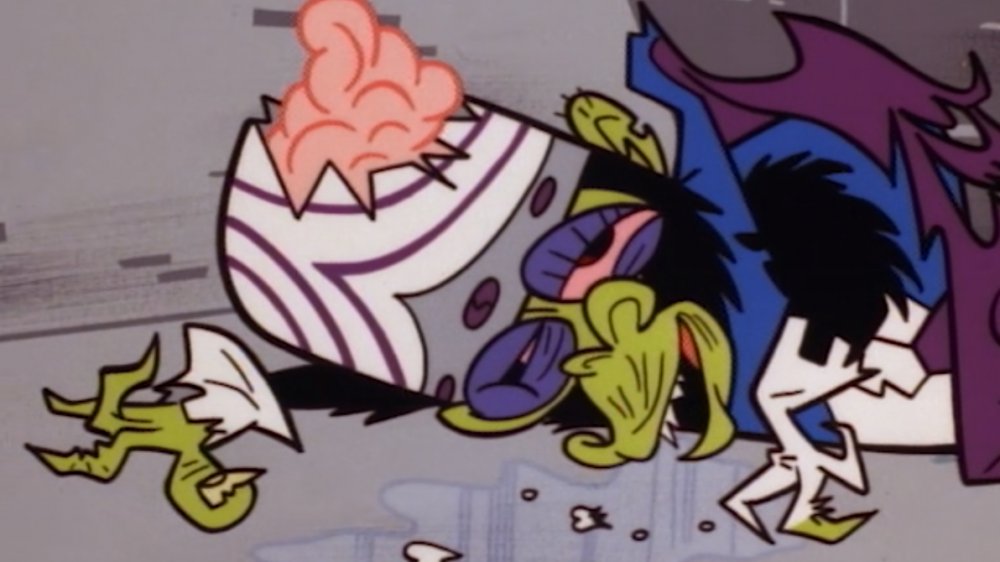 Mojo Jojo, badly injured in "The Powerpuff Girls"