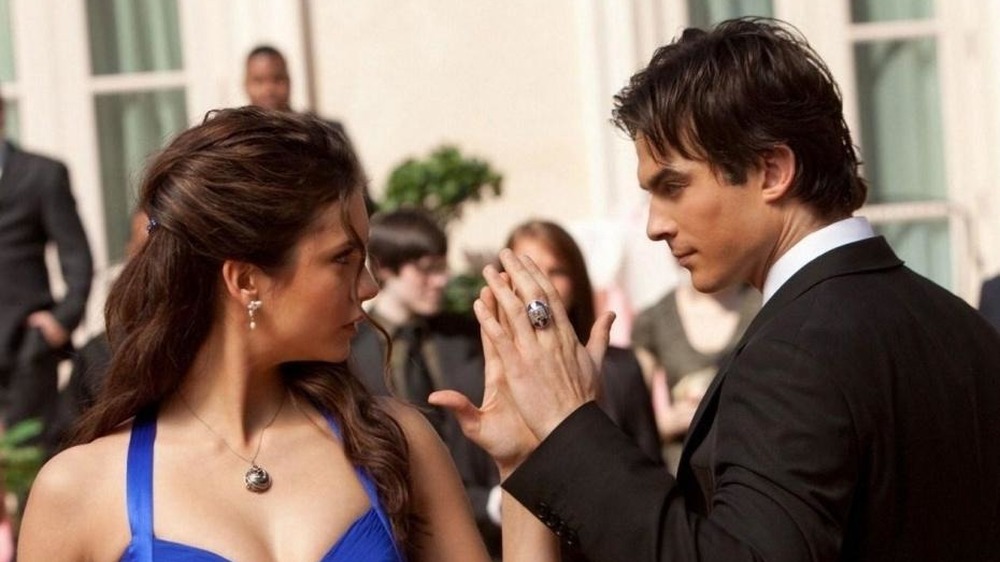 Damon and Elena dance