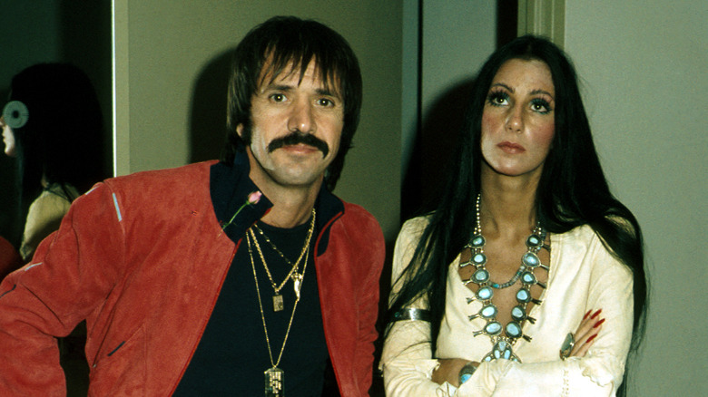 Entertainers Sonny Bono and Cher circa 1973