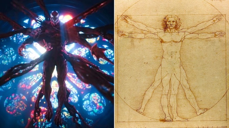 Carnage compared to the Vitruvian Man