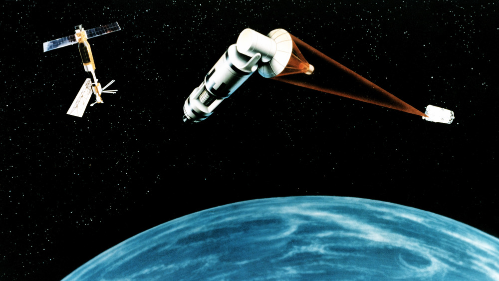 Space Laser Satellite Defense System Concept