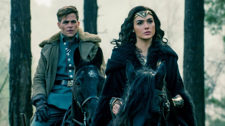 Wonder Woman and Steve Trevor on Horses