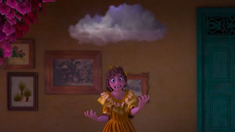 Aunt Pepa looking full of tension with a cloud over her head