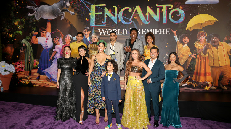 The voice cast of Encanto at the movie's world premiere