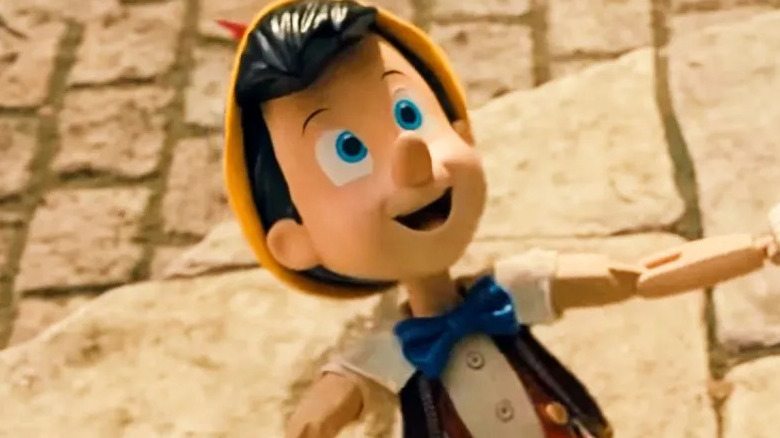 Pinocchio smiling in Pinocchio 2022