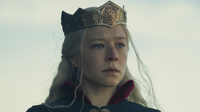 Rhaenyra wearing a crown