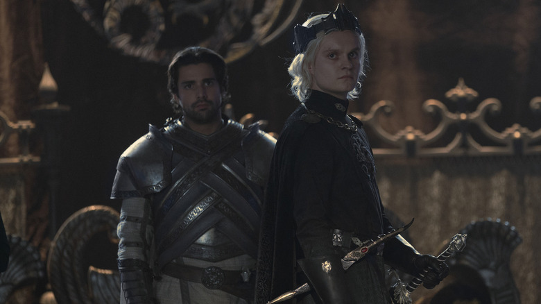 Criston Cole and Aegon at Aegon's coronation