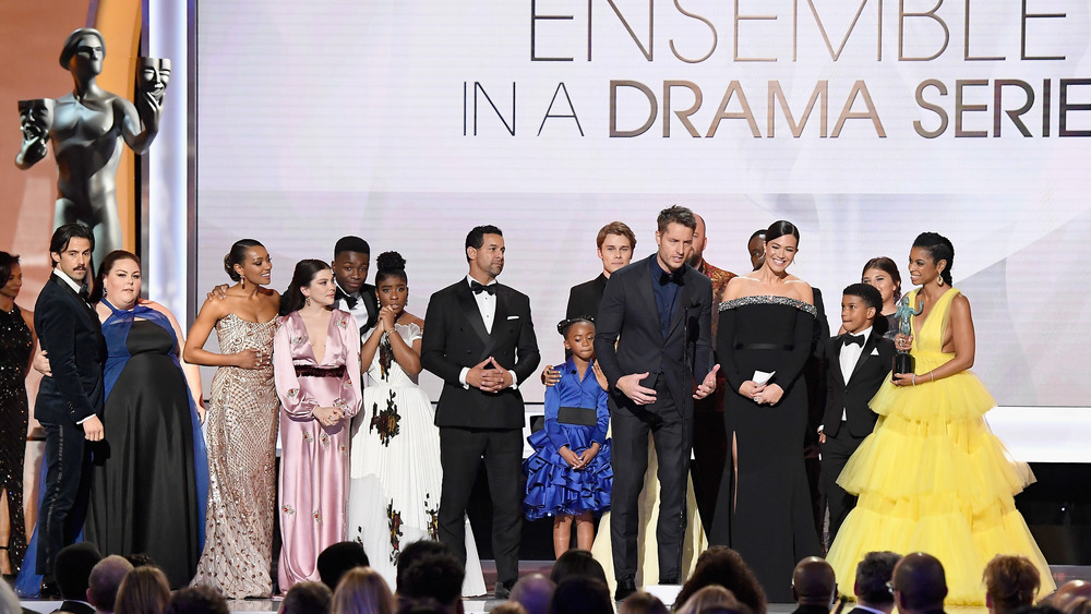 The ensemble cast accepting award