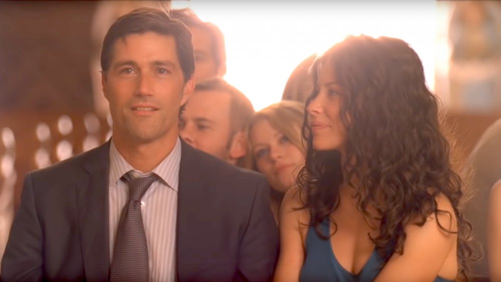 Matthew Fox as Jack Shephard and Evangeline Lilly as Kate Austen on the Lost finale