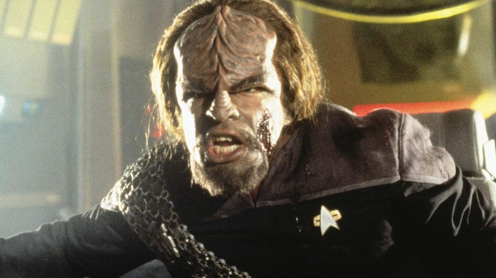 Worf snarling