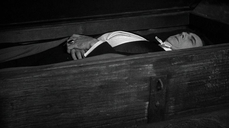 Dracula in coffin