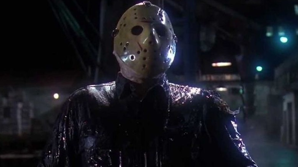 Jason Voorhees wearing hockey mask