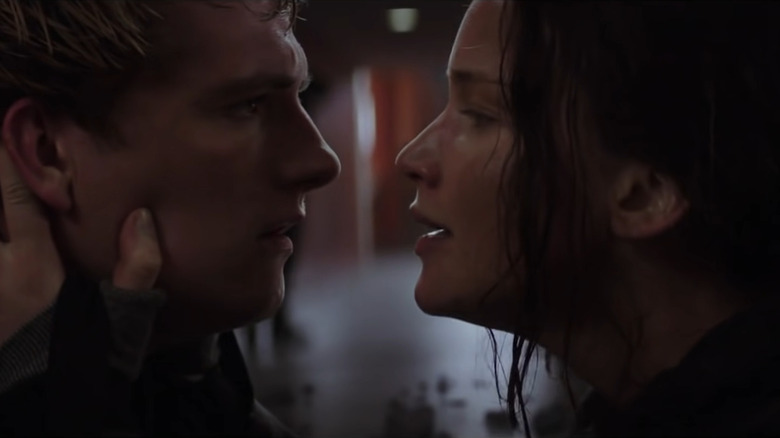 Katniss looks at Peeta