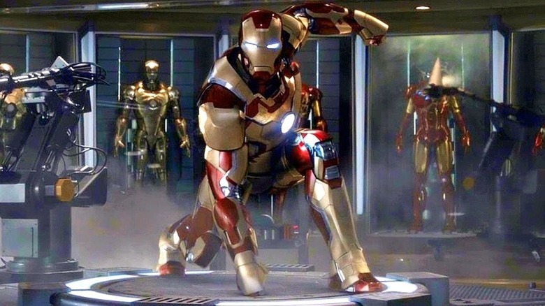 Iron Man suiting up