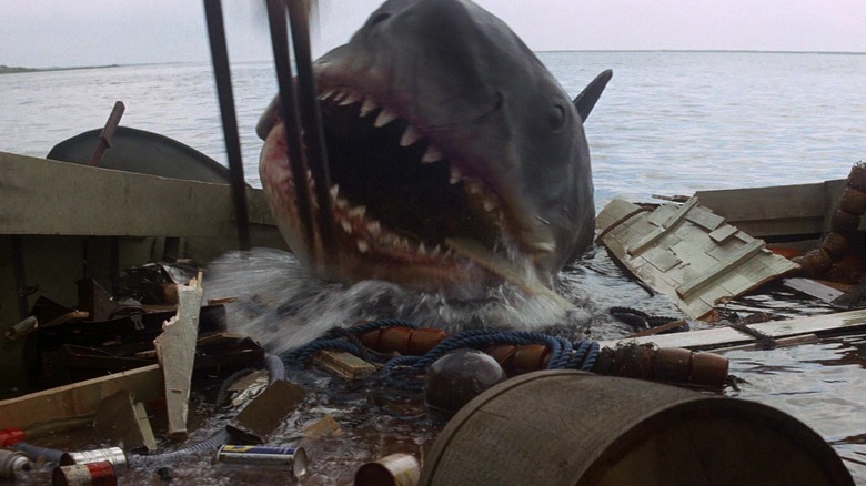 Shark attacking the Orca in Jaws