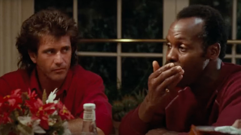 Riggs and Murtaugh at dinner