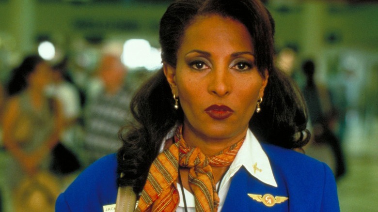 Pam Grier in air steward uniform