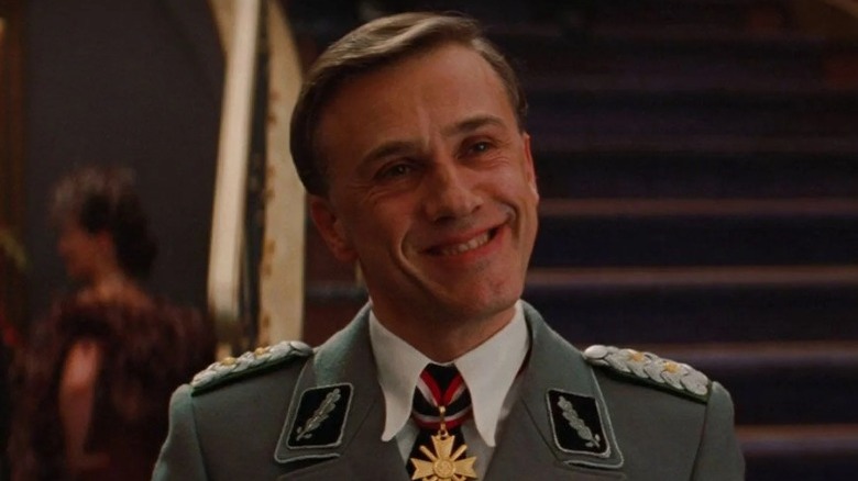 Hans Landa smiling in Nazi uniform