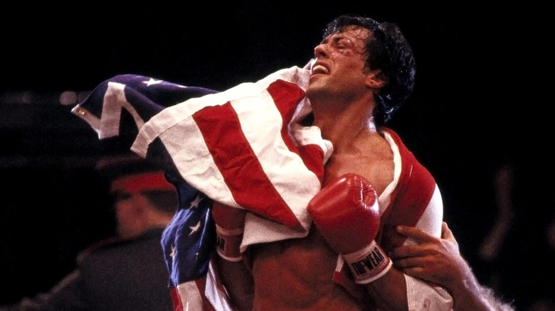 Rocky wears the American flag