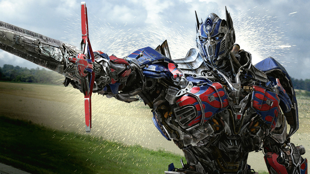 Optimus Prime holding sword